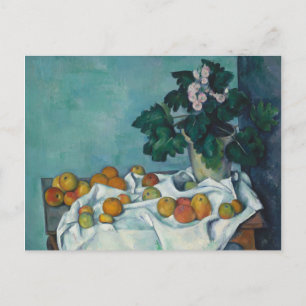 Cartão Postal Paul Cezanne   Vida Estática com Maçãs e um Pote d