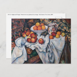 Cartão Postal Paul Cezanne - Vida Estática, Maçãs e Laranjas