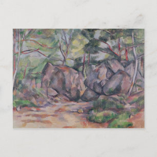 Cartão Postal Paul Cezanne   Woodland with Boulders, 1893