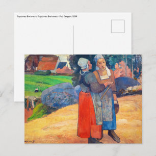 Cartão Postal Paul Gauguin - Camponesas Bretãs