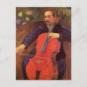 Cartão Postal Paul Gauguin- Cellist,Retrato de Upaupa Scheklud