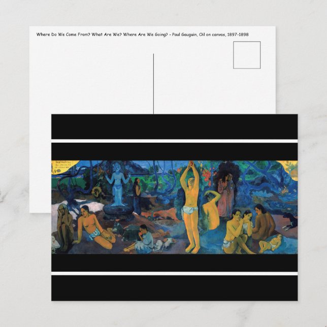 Cartão Postal Paul Gauguin - De Onde Viemos? (Frente/Verso)