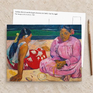Cartão Postal Paul Gauguin - Mulheres Taitianas na Praia
