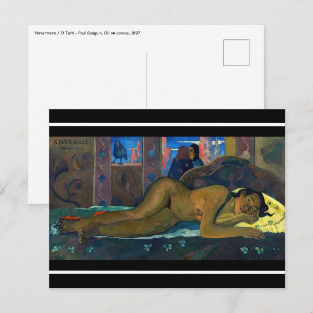 Cartão Postal Paul Gauguin - Nunca mais / O Taiti (Frente/Verso)