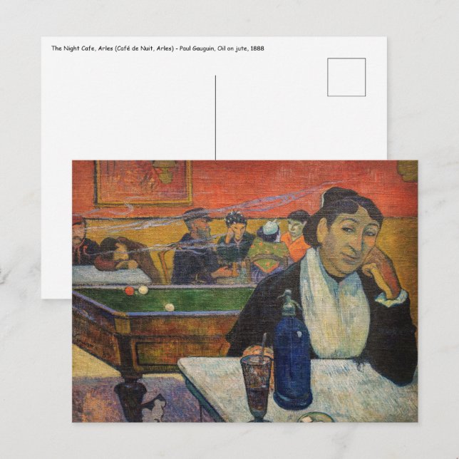 Cartão Postal Paul Gauguin - O Café da Noite, Arles (Frente/Verso)