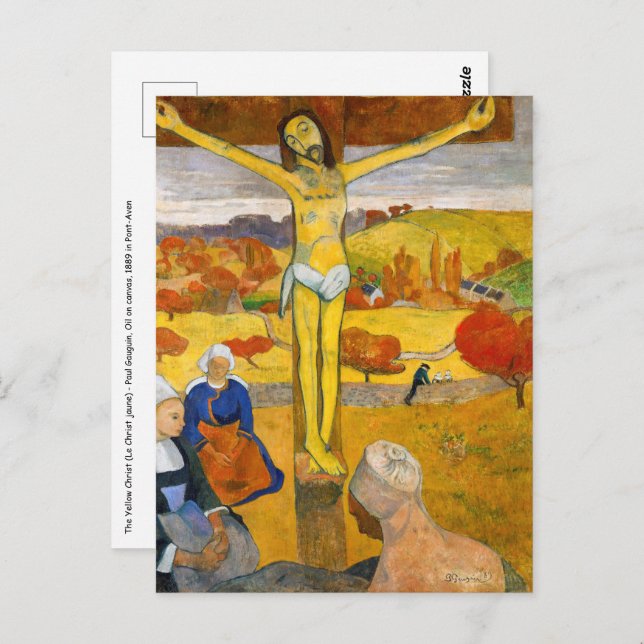 Cartão Postal Paul Gauguin - O Cristo amarelo (Frente/Verso)