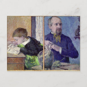 Cartão Postal Paul Gauguin Retrato de Jean Paul Aube e do seu