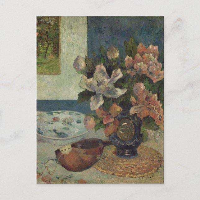 Cartão Postal Paul Gauguin | Vida ininterrupta com Mandolin, 188 (Frente)