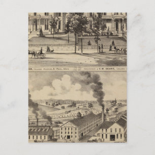 Cartão Postal Paul Harvester Works, Minnesota