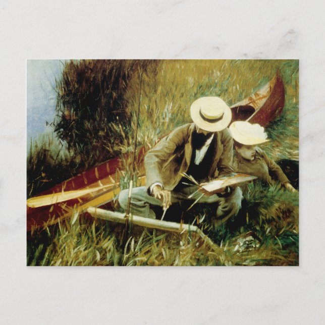 Cartão Postal Paul Helleu Sketching with his Wife (Frente)