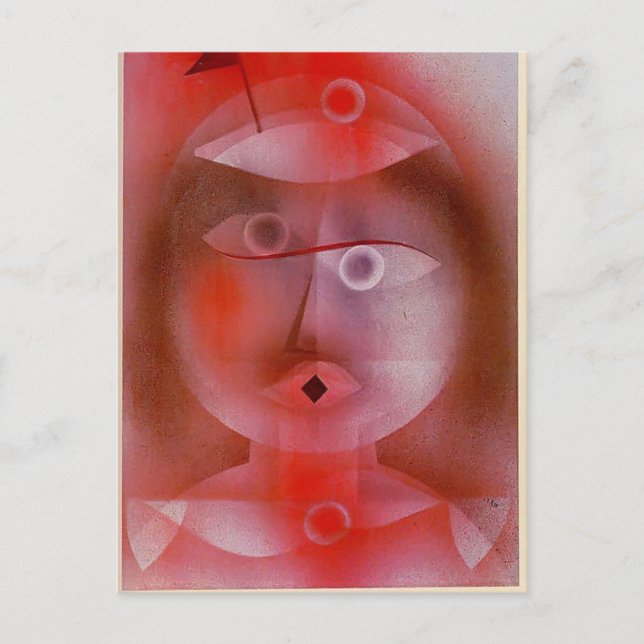Cartão Postal Paul Klee: A máscara com o pequeno sinalizador (Frente)