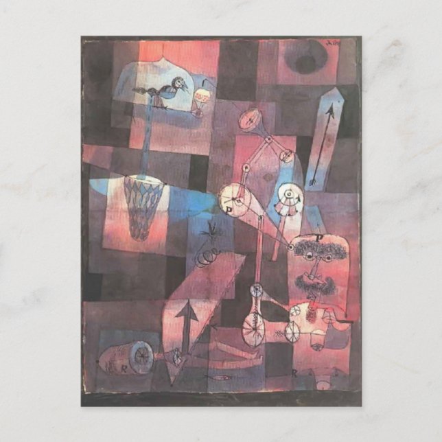 Cartão Postal Paul Klee- Análise de diversas perveridades (Frente)
