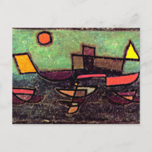 Cartão Postal Paul Klee art: Afbahrende Dampfer