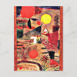 Cartão Postal Paul Klee Art: Cerimônia e Sunset