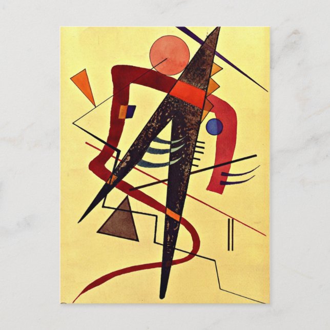 Cartão Postal Paul Klee art: Quente (Frente)