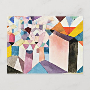 Cartão Postal Paul Klee art: Visão de uma cidade
