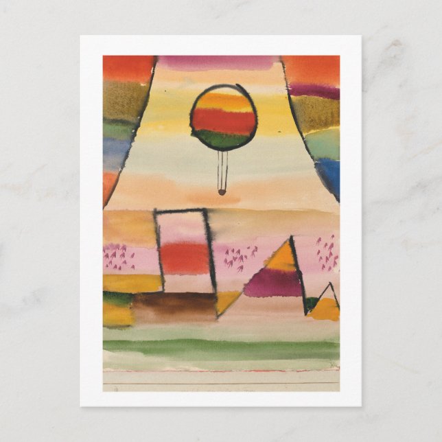 Cartão Postal Paul Klee, "Balão na Janela", 1929 (Frente)
