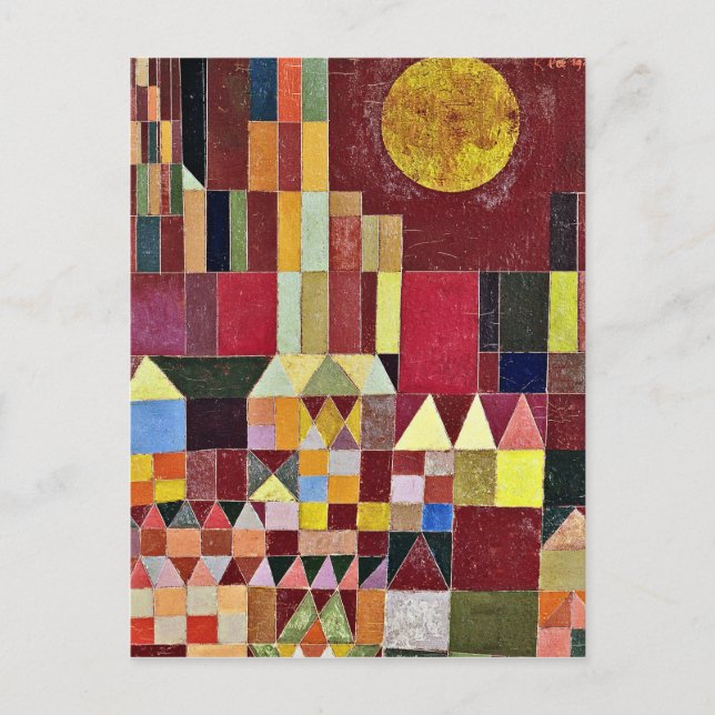 Cartão Postal Paul Klee - Castelo E Sol (Frente)