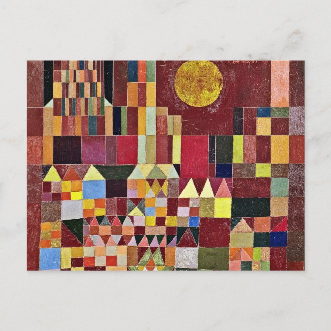 Cartão Postal Paul Klee - Castelo E Sol (Frente)