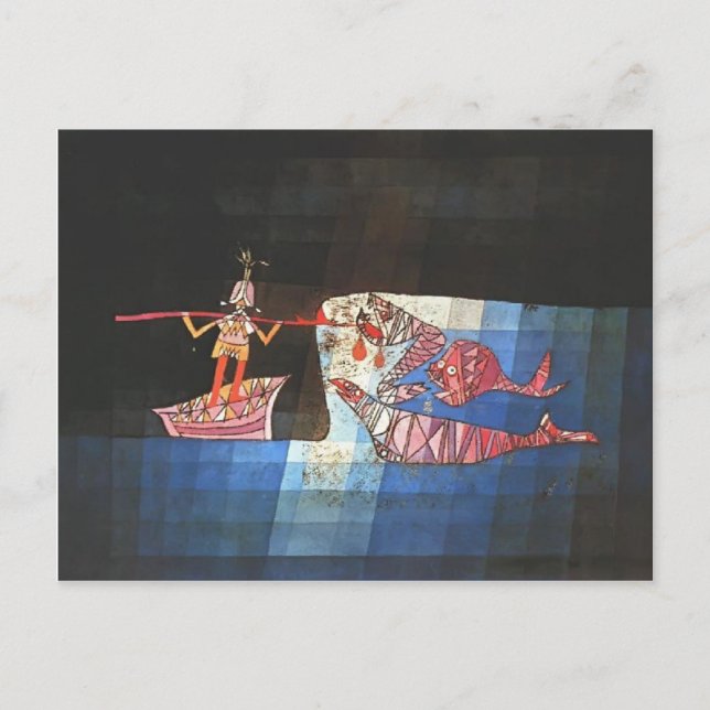 Cartão Postal Paul Klee - Cena de batalha do "Marítimo" (Frente)