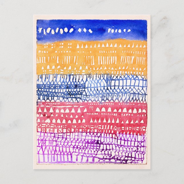 Cartão Postal Paul Klee - Cidade Antiga,  (Frente)