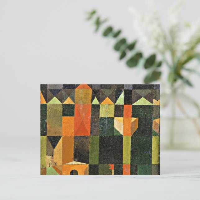 Cartão Postal Paul Klee - Cidade das Torres (Em pé/Frente)