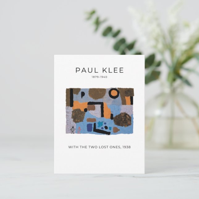 Cartão Postal Paul Klee, com os dois perdidos - Abstrato Art (Em pé/Frente)