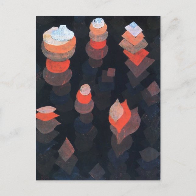 Cartão Postal Paul Klee- Crescimento das plantas noturnas (Frente)