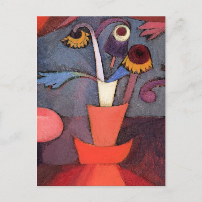 Cartão Postal Paul Klee, Flor de Outono, (Frente)