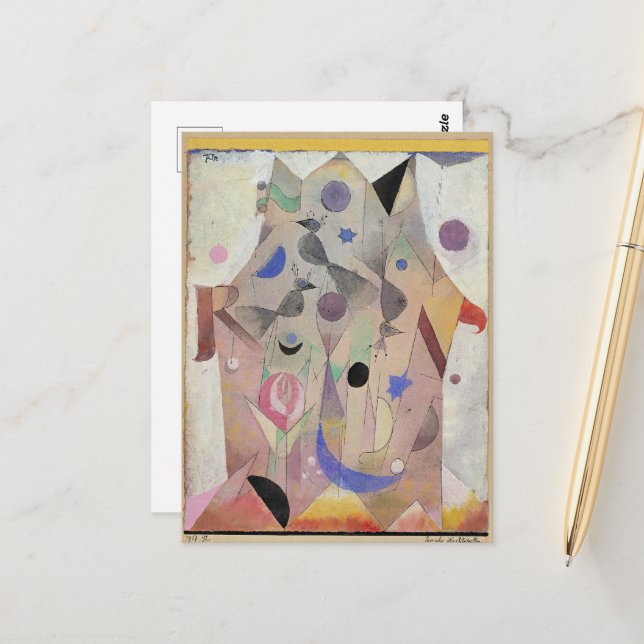 Cartão Postal Paul Klee - Persische Nachtigallen (Frente/Verso In Situ)