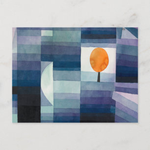 Cartão Postal Paul Klee Precursor do Outono Azul Moderno Abstrat