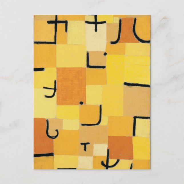Cartão Postal Paul Klee - Sinais em amarelo (Frente)