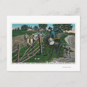 Cartão Postal Paul Revere Informando o General Israel Putnam