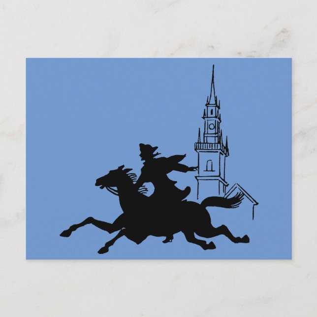 Cartão Postal Paul Revere's Ride (Frente)