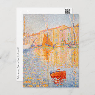 Cartão Postal Paul Signac - A Boia Vermelha, Santo-Tropez