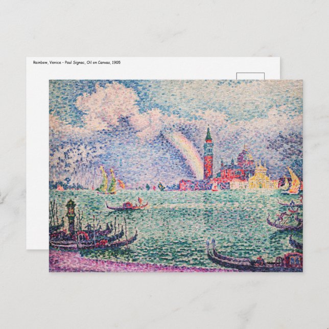 Cartão Postal Paul Signac - Arco-Íris, Veneza (Frente/Verso)