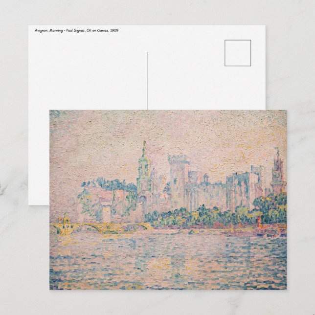 Cartão Postal Paul Signac - Avinhão, Manhã (Frente/Verso)