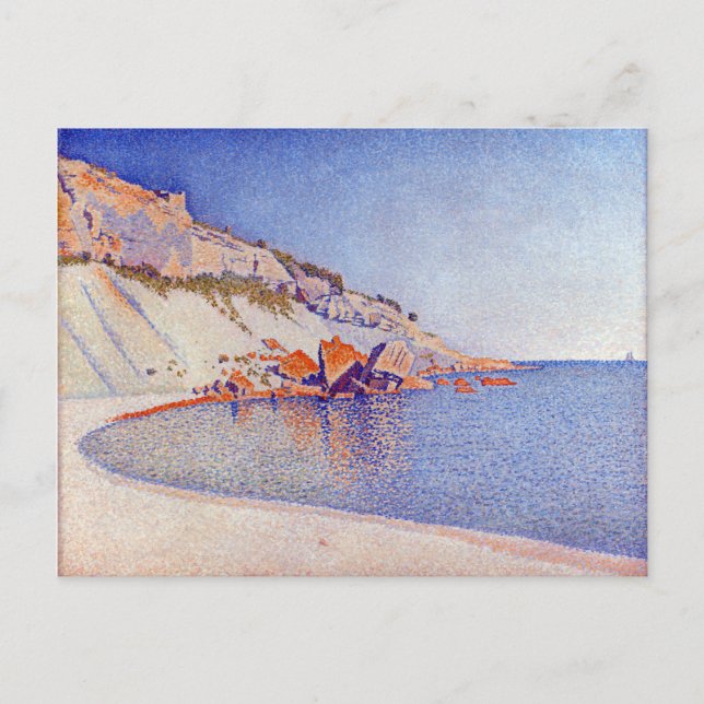 Cartão Postal Paul Signac Cassis, Boné Lombard, Opus 196 (Frente)
