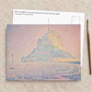 Cartão Postal Paul Signac - Mont Saint Michel, Névoa e Sol