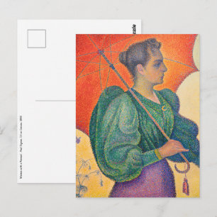 Cartão Postal Paul Signac - Mulher com Guarda-Sol