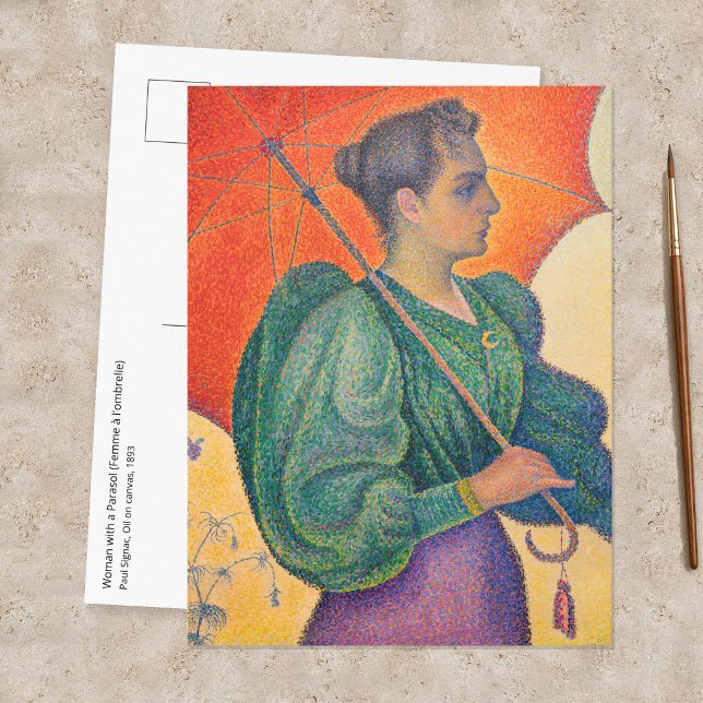 Cartão Postal Paul Signac - Mulher com Guarda-Sol (Criador carregado)