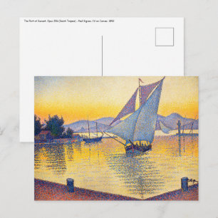 Cartão Postal Paul Signac - O Porto ao Pôr do Sol, Ópera 236