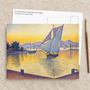 Cartão Postal Paul Signac - O Porto ao Pôr-do-Sol, Opus 236