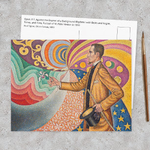 Cartão Postal Paul Signac - Retrato de M Felix Feneon, Opus 217