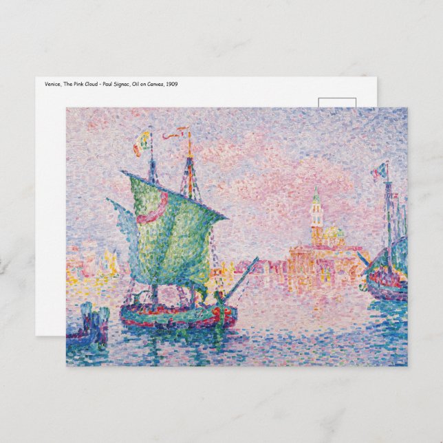 Cartão Postal Paul Signac - Veneza, A Nuvem Rosa (Frente/Verso)