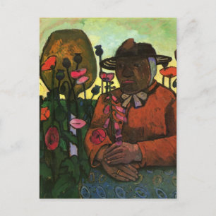 Cartão Postal Paula Modersohn-Becker - Mulher Velha no Jardim