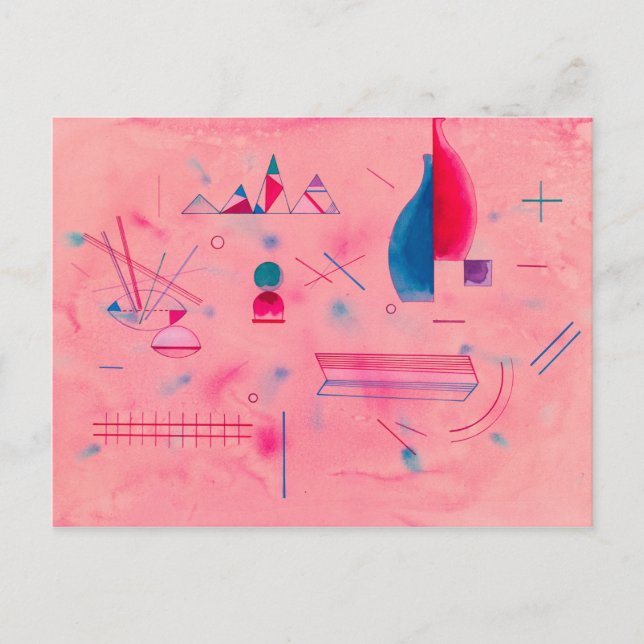 Cartão Postal Páus, A Rosa, 1933 por Wassily Kandinsky (Frente)