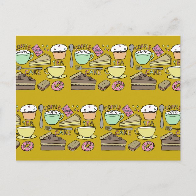Cartão Postal Pausa para Café Ochre  (Frente)