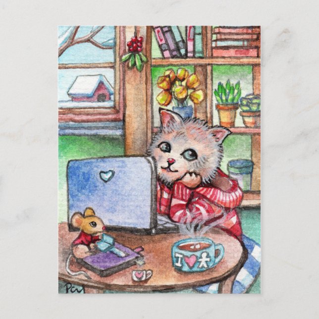 Cartão Postal Pausa para o Café (Frente)