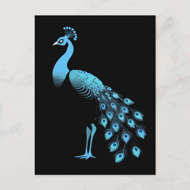 Cartão Postal Pavão Azul (Frente)